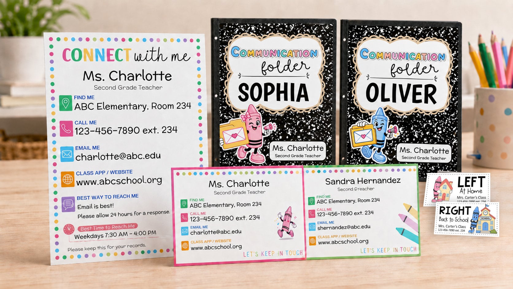 Free Editable Teacher Contact Kit